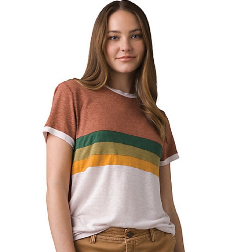 PrAna | NWT Cozy Up Ringer Tee Size XS